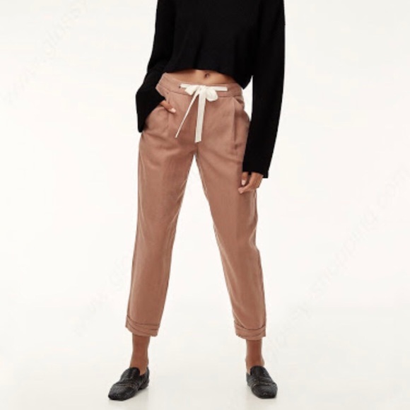 Aritzia Allant linen pants Wilfred pants in Nutmeg - Picture 3 of 16